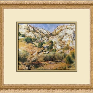 Pierre-Auguste Renoir Rocky Crags at L&#39;Estaque Custom Framed Print