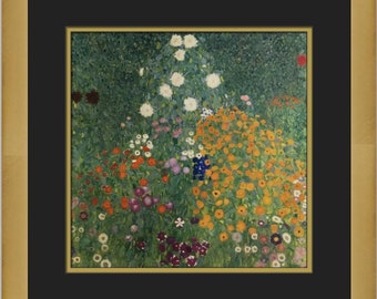 Gustav Klimt Farm Garden Custom Framed Print