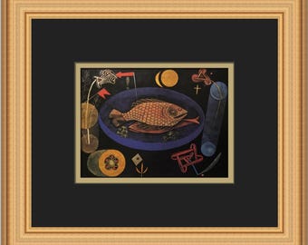 Paul Klee Wokół Ryby Niestandardowy Oprawiony Wydruk