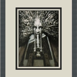 HR Giger H. R. Giger Mirror Image Custom Framed Print