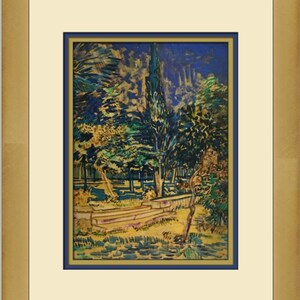 Vincent Van Gogh Steps in Hospital Garden St. Remy Custom Framed Print