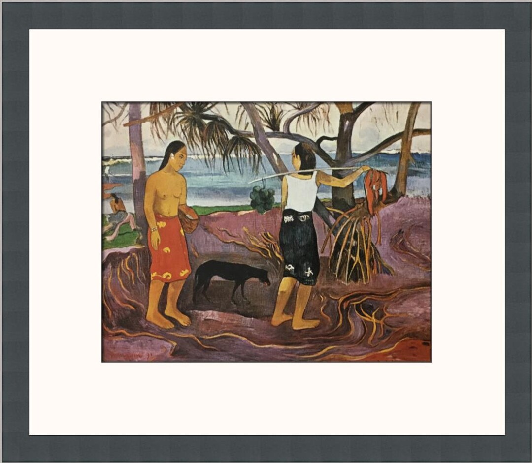 Paul Gauguin Under the Pandanus Palms Custom Framed Print - Etsy, image size:1080x941