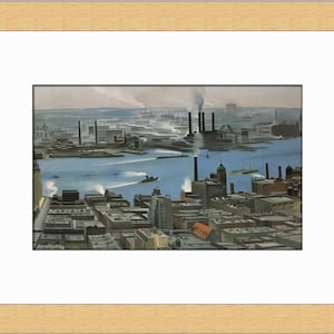Georgia O'Keeffe East River New York Custom Framed Print