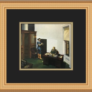 エドワード・ホッパー 美品　アートポスター(office at night) Office at Night