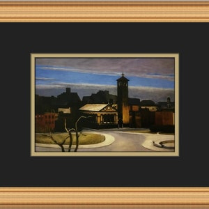Edward Hopper November in Washington Square Custom Framed Print