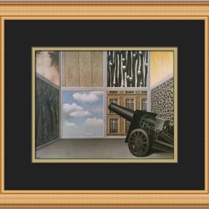 Rene Magritte On The Threshold Of Liberty Custom Framed Print