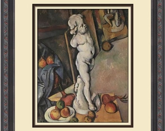 Paul Cezanne Still Life Cwith Plaster Cast Custom Framed Print
