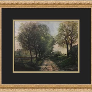 Alfred Sisley A Lane near a Small Town Custom Framed Print