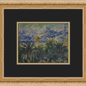 Impresión enmarcada personalizada Palmeras en Bordighera de Claude Monet