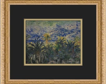 Claude Monet Palm Trees at Bordighera Custom Framed Print