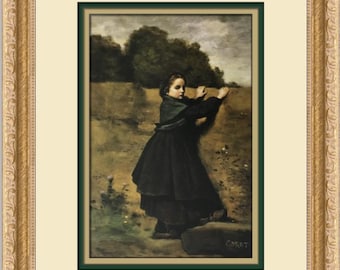 カミーユ・コロー - コローのアトリエ (c1873) 美術館品質のロールド