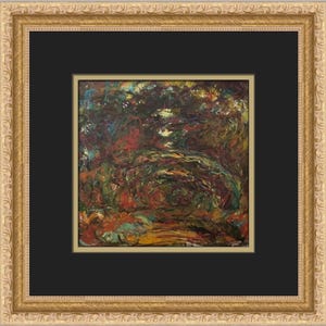 Claude Monet The Path with Rose Trellises in Giverny Custom Framed Print