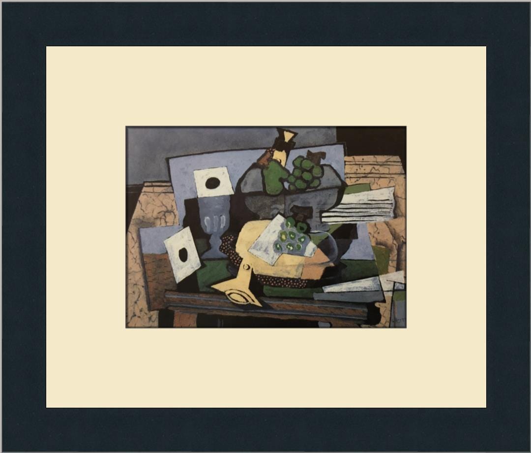 ジョルジュ・ブラックのブドウとクラリネットのある静物画 カスタム