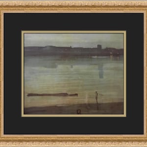 James Whistler Nocturne in Blue and Green Custom Framed Print