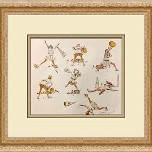 Norman Rockwell Cheerleader Custom Framed Print
