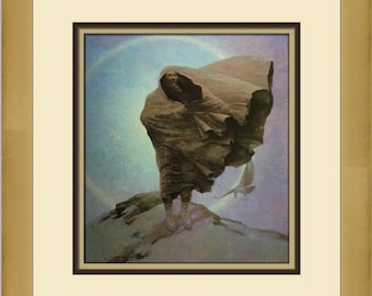 N C Wyeth Zimowa śmierć niestandardowy wydruk w ramie