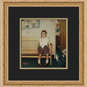 ノーマン・ロックウェル「鏡の少女」　ジークレー　エンボス印・作品保証書有り Amazon.co.jp: Norman Rockwell ノーマン・ロックウェル 鏡に