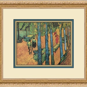Vincent Van Gogh Falling Leaves Custom Framed Print