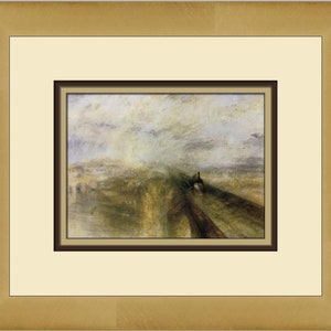 Joseph Turner Rain Steam and Speed The Great Western Railway Custom Framed Print