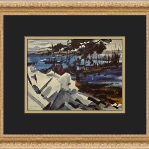 Andrew Wyeth Maine Watercolors Custom Framed Print