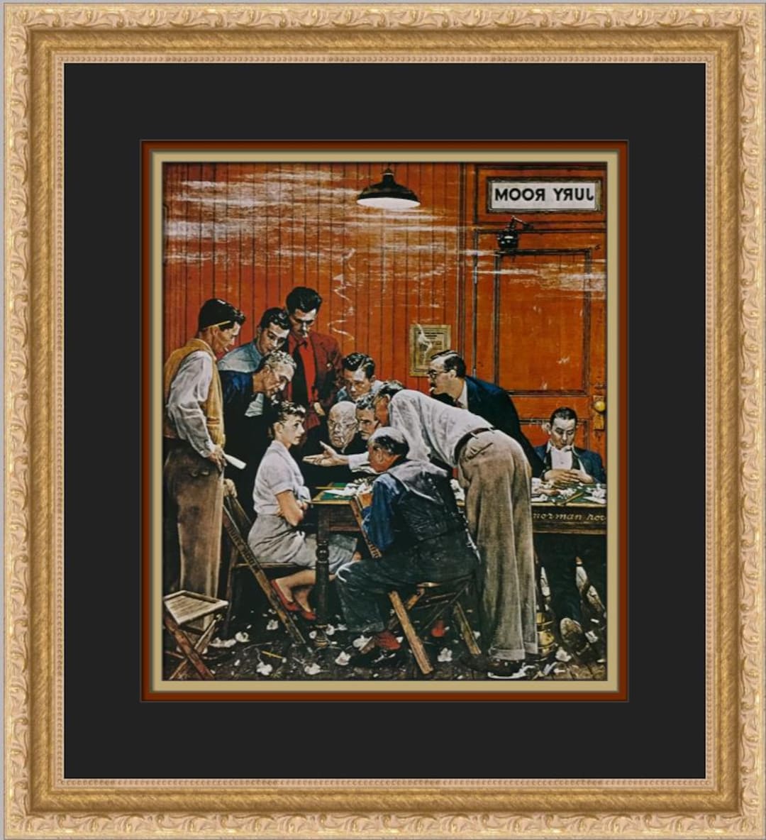 Norman Rockwell Jury Room Custom Framed Print - Etsy