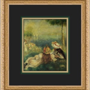 Pierre-Auguste Renoir Young Girls by the Sea Custom Framed Print
