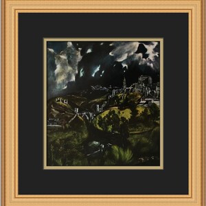 El Greco View of Toledo Custom Framed Print