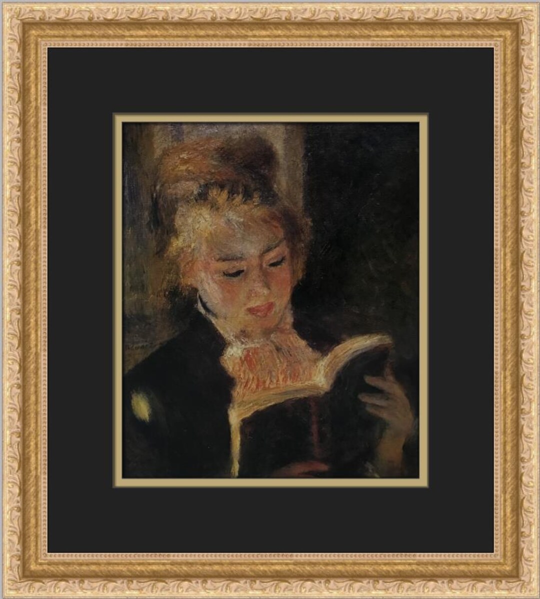 Tableau Toile Renoir - Jeune Fille Lisant - Reproduction Design - Made In Italy