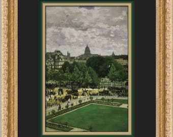 Claude Monet Garden of Princess Custom Framed Print