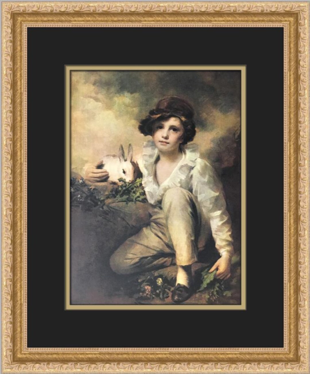 Sir Henry Raeburn Boy With a Rabbit Custom Framed Print - Etsy