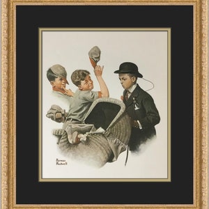 Norman Rockwell Home Duty Custom Framed Print