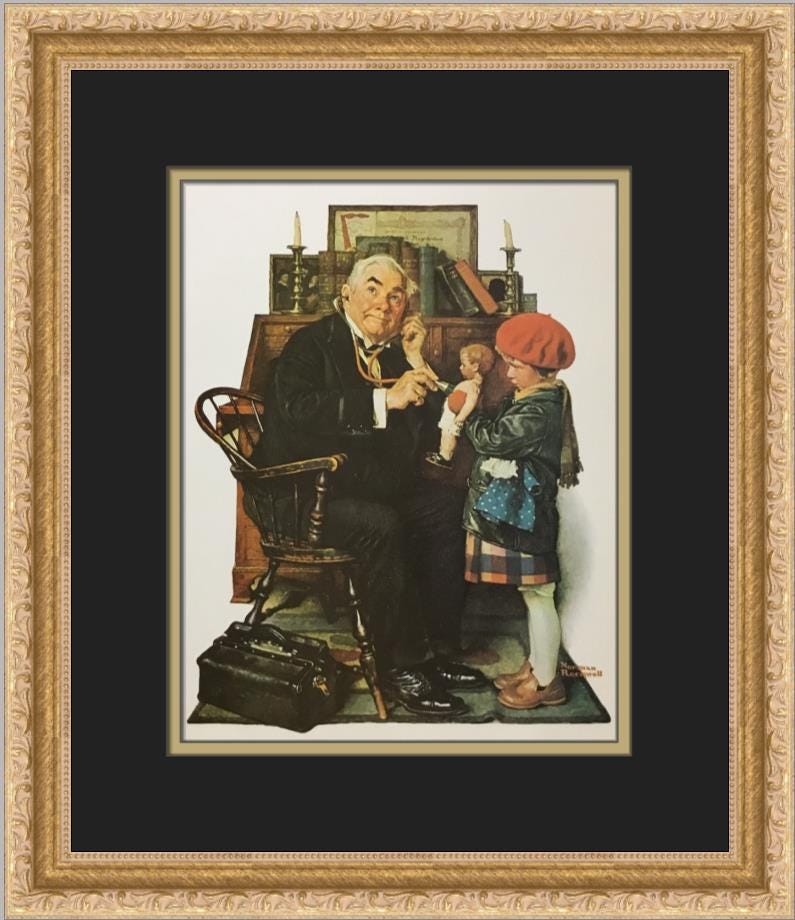 Norman rockwell the doctor and the doll - Etsy 日本