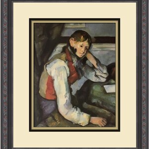 Paul Cezanne Boy in Red Waistcoat Custom Framed Print