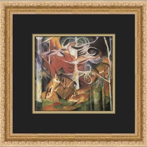 Franz Marc Deer in the Forest I Custom Framed Print