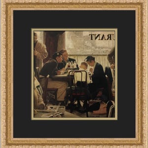 Norman Rockwell Saying Grace Custom Framed Print