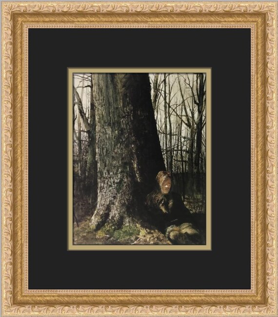Andrew Wyeth Helga Seated by A Tree Custom Framed Print - Etsy