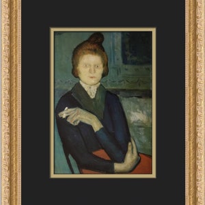 Pablo Picasso Woman with a Cigarette Custom Framed Print