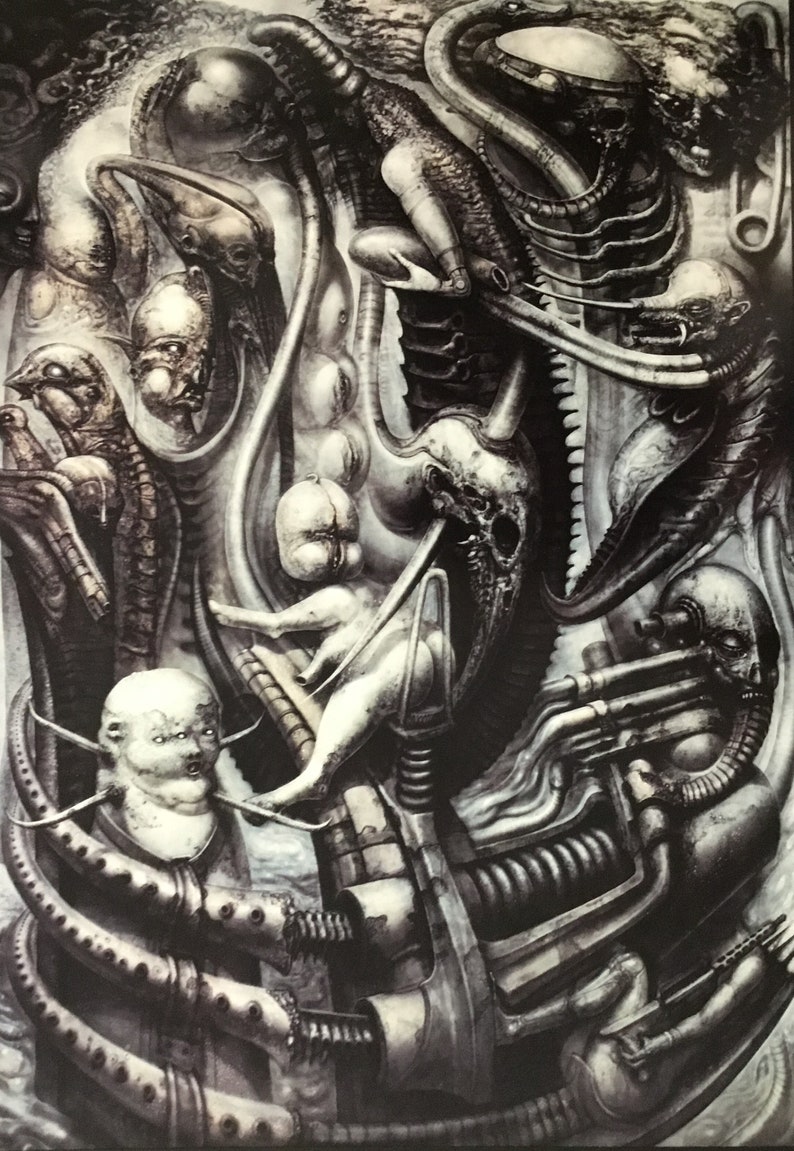 HR Giger H. R. Giger National Parc I Custom Framed Print image 2