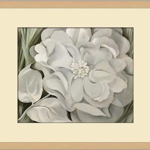 Georgia O&#39;Keeffe The White Calico Flower Custom Framed Print