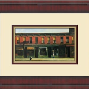 Edward Hopper Early Sunday Morning Custom Framed Print
