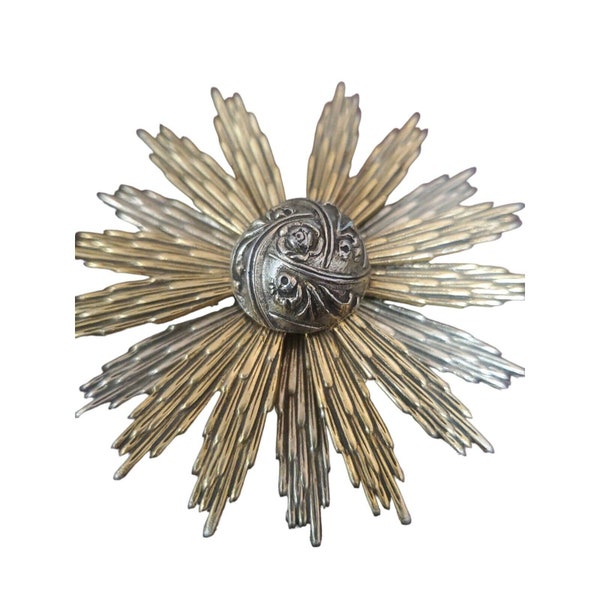 ART Arthur Pepper Vintage Atomic Starburst Sunburst Brooch mid century modern