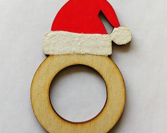 Archivo digital del soporte del anillo de servilleta del sombrero de Santa