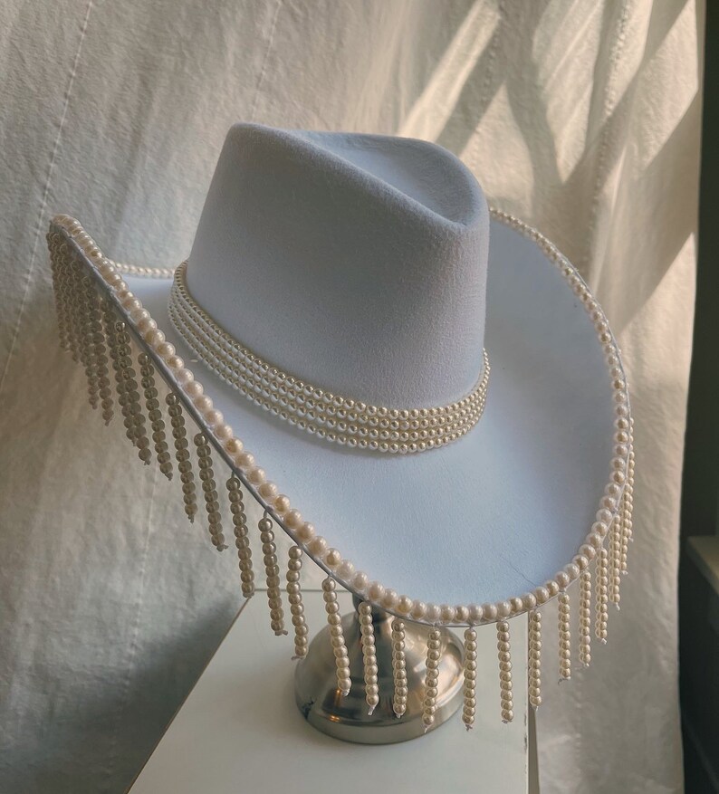 Custom Pearl Cowgirl Hat Cowboy Hat Party Hat Festival - Etsy