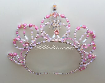 BALLET TIARA , Dulcinea tiara, Ballet headpiece, Pink tiara, Raymonda tiara, Princess tiara, Sugar Plum Fairy tiara
