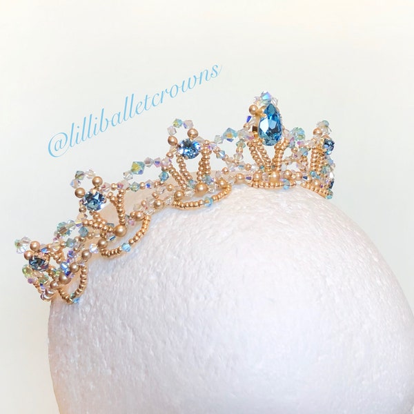 BALLET TIARA, Swarovski tiara, BALLET Headpiece, Blue bird Tiara, Queen of the Dryads, Ballet Diadem, Aurora Tiara