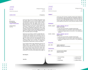 Professional Resume & Cover Letter Bundle, ATS Compatible