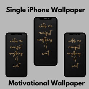 Watch Me Manifest- Motivational iPhone Wallpaper
