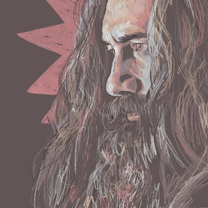 Blackbeard illustration print Edward Teach from our flag means death