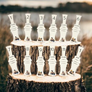Conjunto de placas de marcos de bebê menino Duck Call + divisórias de armário, estatísticas de nascimento, acessórios para bebês com tema de caçador de patos, ideias para presentes de chá de bebê Hello World
