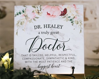 A Truly Great Doctor MD GP Thank You Appreciation Plaque Doctors Day Recognition Gift Personalized Family Doctor of Medicine Sign